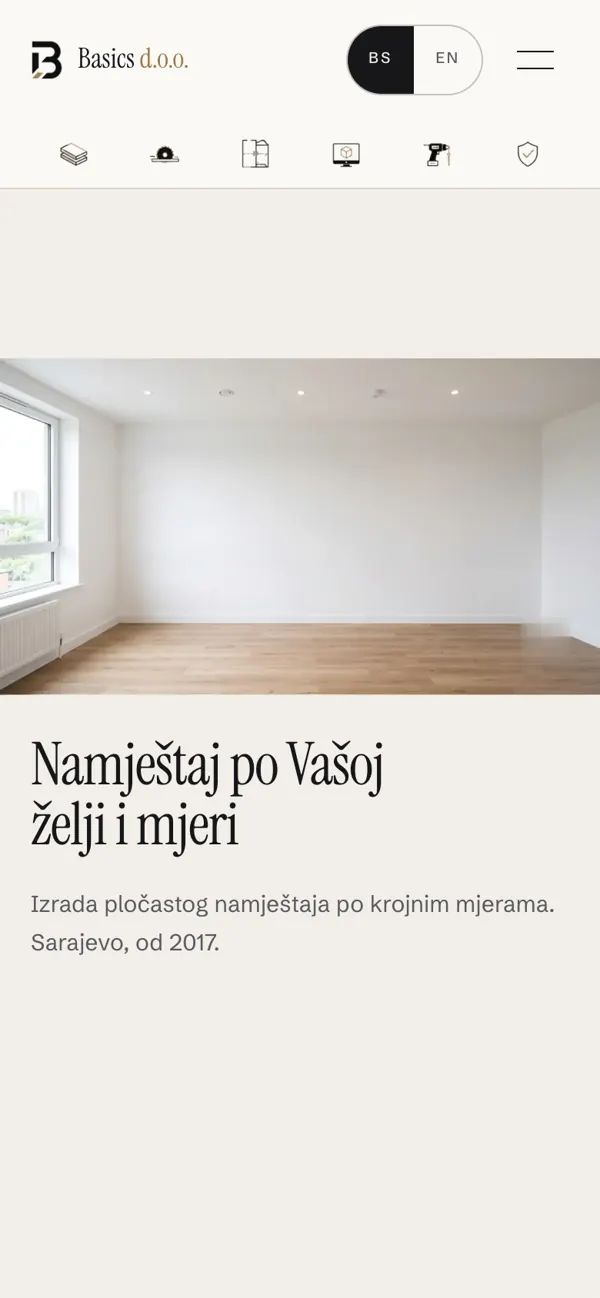 Basics d.o.o. sajt na telefonu